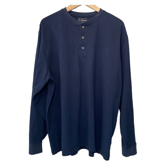 L.L.Bean Traditional Fit Henley Shirt XL - Picture 1 of 6